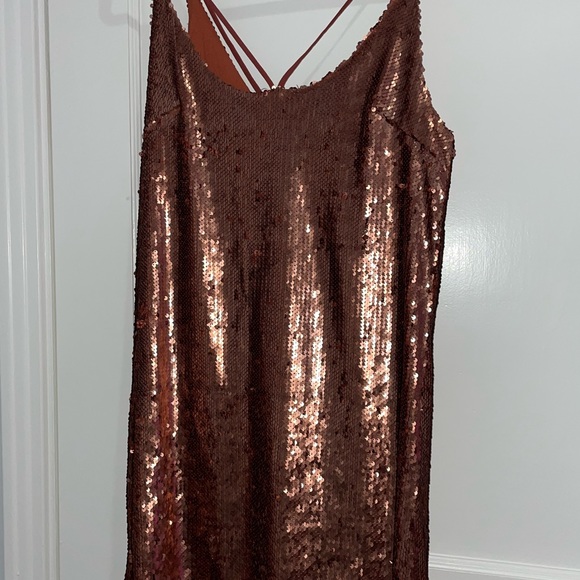 Copper sequin dress - Picture 7 of 7